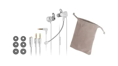 MIHXW Blanco, Auriculares In-Ear, Micrófono, PS4/PS5/XBOX/SWITCH/PC - Imagen 3