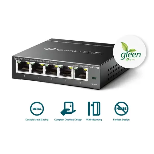 TL-SG105E switch Gestionado L2 Gigabit Ethernet (10/100/1000) Negro - Imagen 5