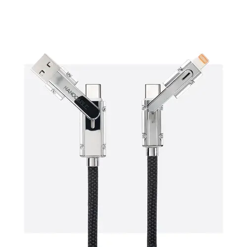 10.01.2602 cable USB 2 m USB A/USB C USB C/Lightning Negro, Gris - Imagen 2