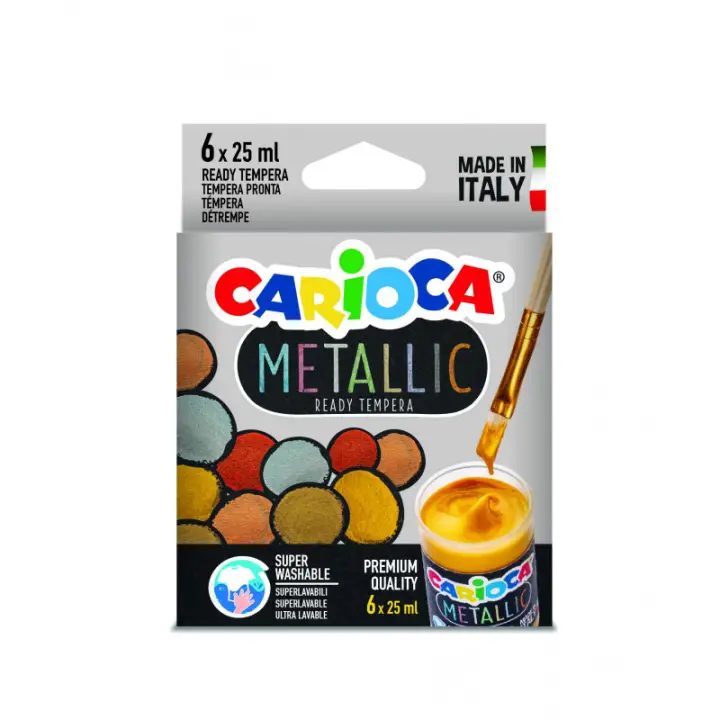 KO026 tempera 25 ml Jarra Bronce, Cobre, Oro, Oro rosa, Plata