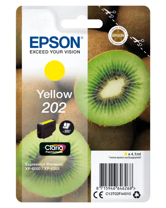 Kiwi Singlepack Yellow 202 Claria Premium Ink