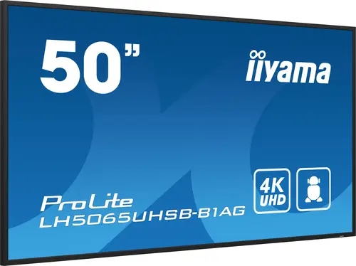 LH5065UHSB-B1AG pantalla de señalización Pantalla plana para señalización digital 125,7 cm (49.5") LCD Wifi 800 cd / m² 4K Ultra HD Negro Procesador incorporado Android 11 24/7 - Imagen 3