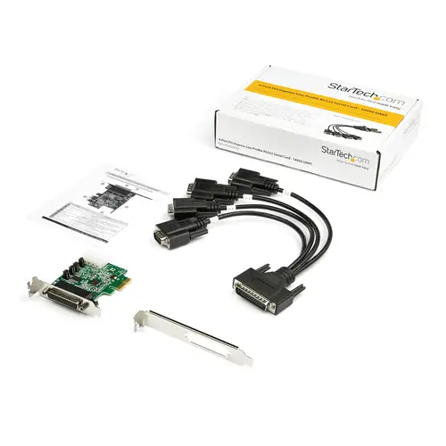 Tarjeta Adaptadora Serie PCI Express RS232 de 4 Puertos - Tarjeta Controladora Serie PCIe RS232 - PCIe a Serie DB9 - UART 16950 - Tarjeta de Perfil Bajo - Windows y Linux - Imagen 7