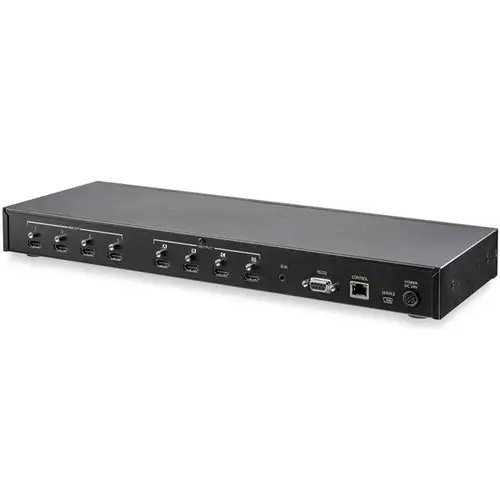 Switch Multiplicador de Vídeo HDMI Matriz de 4x4 con Audio y Control por Ethernet - Vídeo de 4K a 60Hz - Divisor HDMI 2.0 de Montaje en Rack con Mando a Distancia - Imagen 4