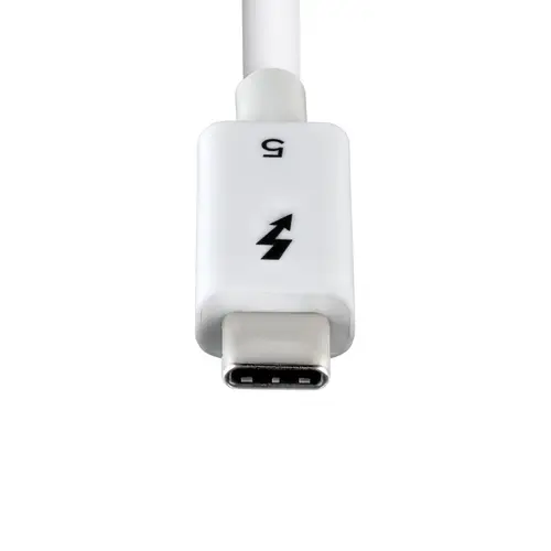 Cable Thunderbolt 5 Certificado de 80cm - 80Gbps/120Gbps - 8K60Hz - PD 240W - Cable Thunderbolt Certificado - Compatible con Thunderbolt 4/USB4/USB-C/USB Tipo C - Blanco - Imagen 4
