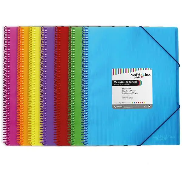CARP. GRAFOPLAS 50 FUNDAS MAXIPLAS C/ESPIRAL LILA