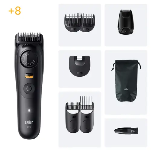 BeardTrimmer 5 BT5560 depiladora para la barba Batería 40 2 cm Mojado y seco Negro - Imagen 2