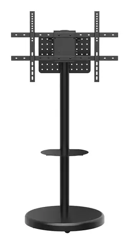 Soporte de suelo con rueda, bandeja para DVD para monitor/TV 50kg de 37-86, Negro - Imagen 2