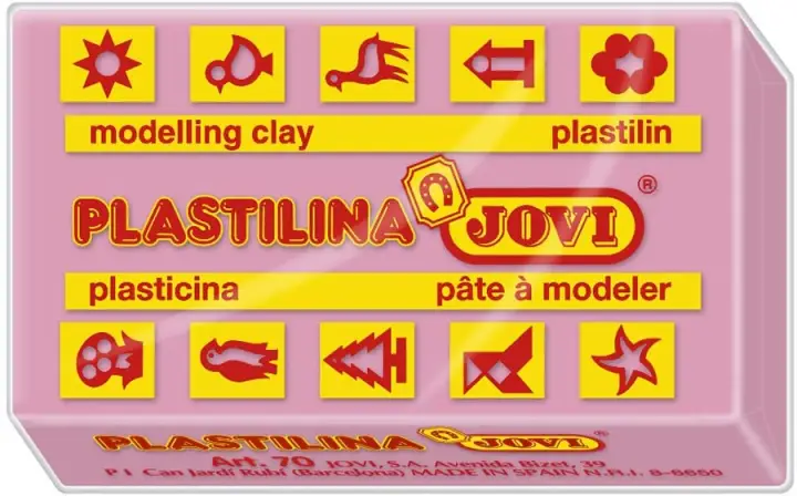 CAJA 30 PASTILLAS PLASTILINA 50 G - ROSA JOVI 7007