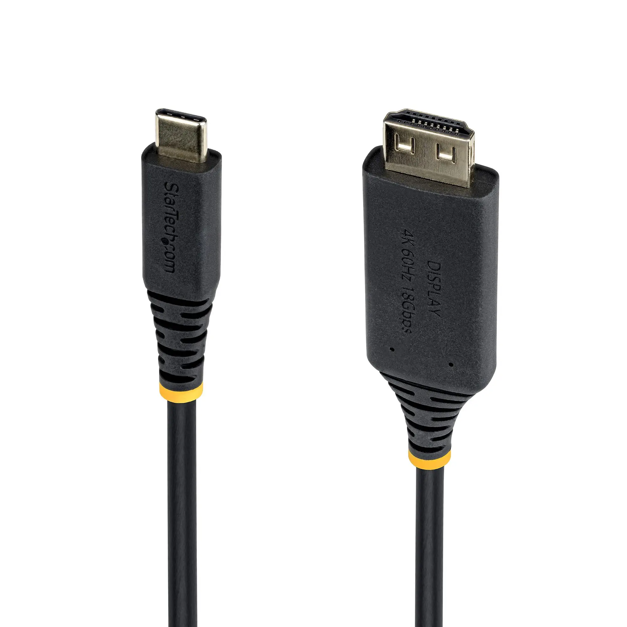 Cable Adaptador USB-C a HDMI de 3m con Conector HDMI de Agarre - 4K 60Hz - HDR - Conversor de Vídeo Unidireccional Tipo C a HDMI - Compatible con Thunderbolt - Para MacBook, Dell, Lenovo