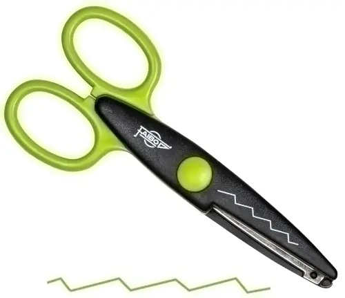 TIJERAS FAIBO DENTADA VERDE - Pack de 10 unidades