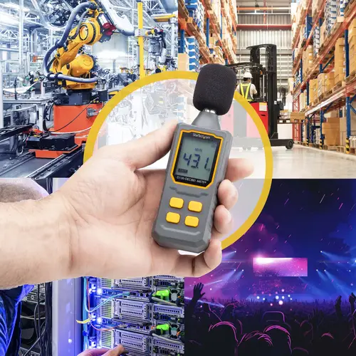 Medidor Portátil Digital de Ruido con Pantalla LCD - Medidor de Decibelios - Sonómetro - Medidor del Nivel del Sonido - 30-130dBA - Imagen 6