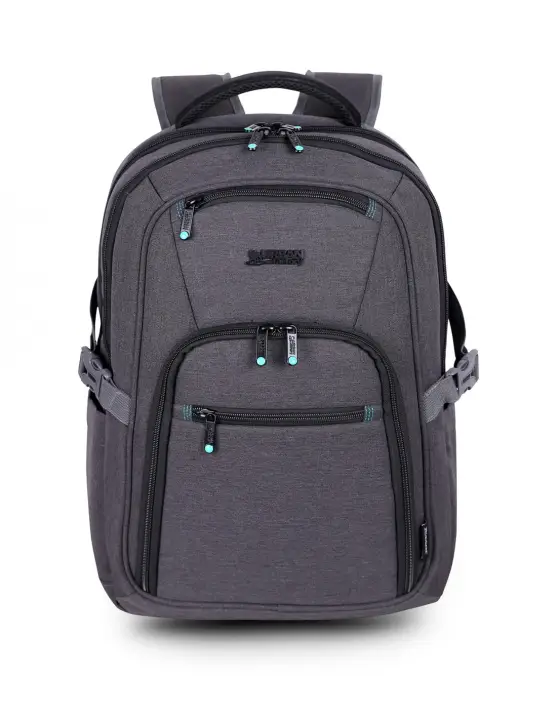 HTE14UF mochila Mochila de viaje Negro, Gris Poliéster, Tereftalato de polietileno reciclado (rPET)