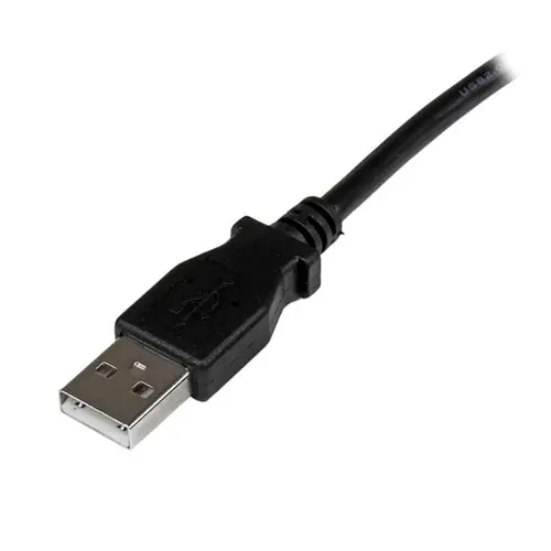 Cable Adaptador USB 1m para Impresora Acodado - 1x USB A Macho - 1x USB B Macho en Ángulo Derecho - Imagen 2
