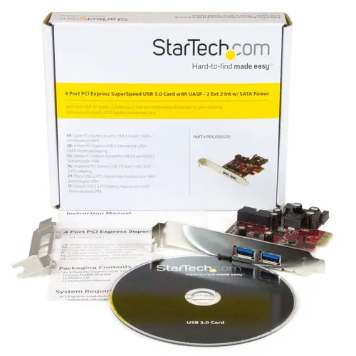 Adaptador tarjeta PCI Express de 2 puertos externos 2 internos USB 3.0 con alimentación SATA - Imagen 5