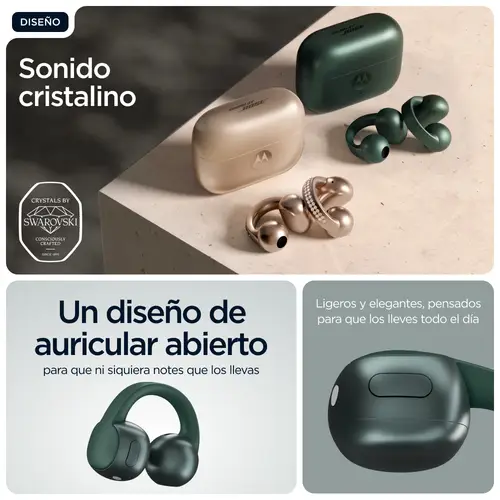 moto buds loop Auriculares Inalámbrico gancho de oreja Llamadas/Música/Deporte/Uso diario Bluetooth Verde - Imagen 12