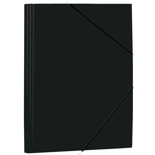 MARIOLA CARPETA CON GOMAS Y SOLAPAS FOLIO POLIPROPILENO 450 MICRAS NEGRO - Pack de 12 unidades