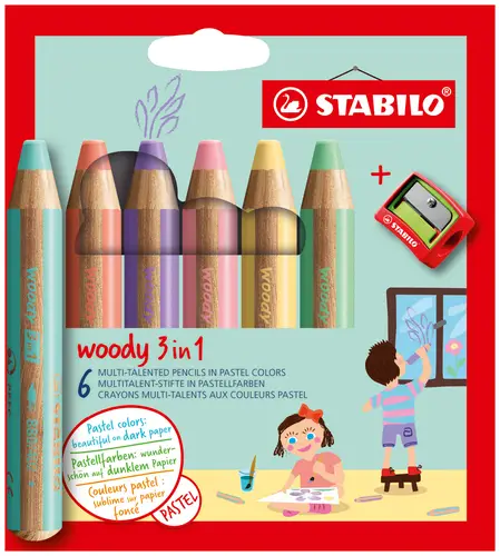 woody 3 in 1 Colores surtidos 6 pieza(s) - Imagen 1