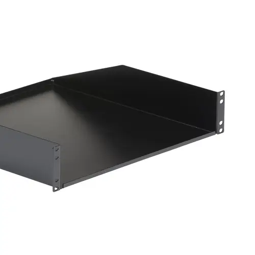 Estante Bandeja Cantilever 2U para Armario Rack de Servidores de 19 Pulgadas - Profundidad Fija de 18 Pulgadas (457,2mm) - 56kg de Carga - en Acero de Servicio Pesado - Negro - Imagen 6
