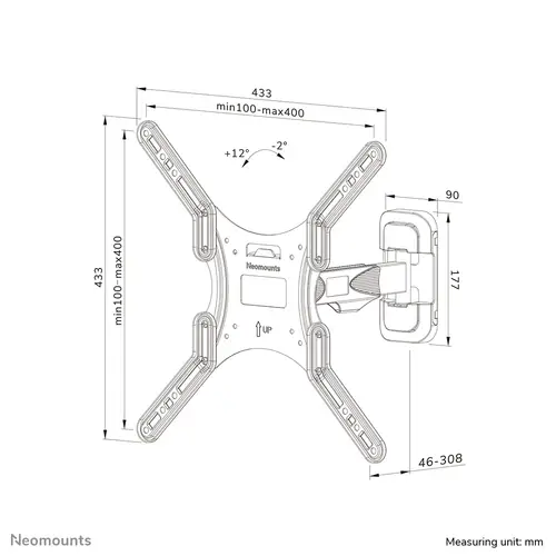WL40-540BL14 Soporte de pared para TV 32-55" - movimiento completo - fácil montaje - Imagen 16