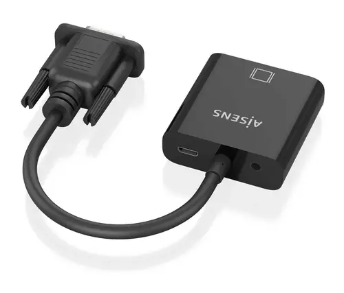 Cable conversor SVGA+Audio a HDMI, SVGA/M+Jack 3.5/H+USB MicroB/H-HDMI A/H, Negro, 20cm - Imagen 3