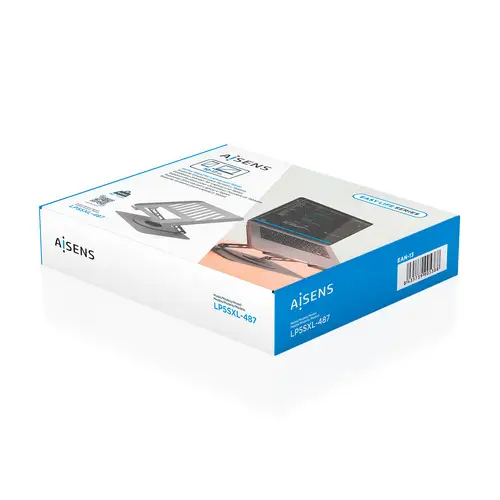 Soporte de Sobremesa XL Giratorio Ajustable para Portatil / Tablet 10"-17", Gris - Imagen 9