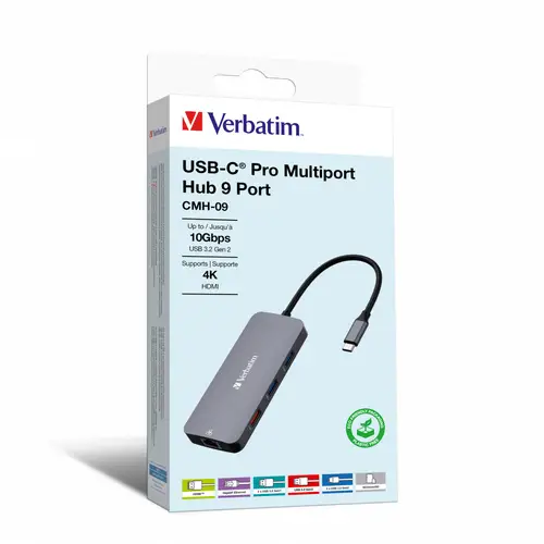 CMH-09 USB Tipo C 10000 Mbit/s Plata - Imagen 1