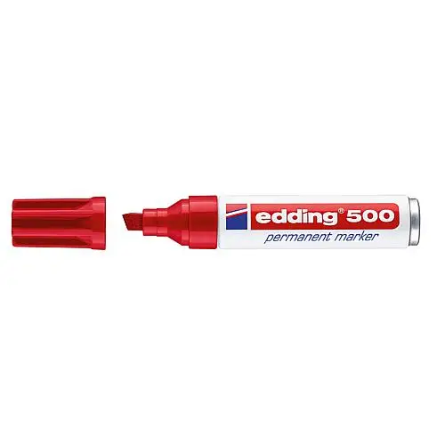 4-500 002 marcador permanente Punta de cincel Rojo 10 pieza(s)