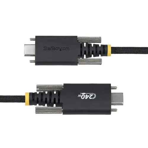 Cable Cargador USB-C de 3m - Tornillos Laterales de Fijación - Cable USB Tipo C de Carga EPR de 240W (5A) - Cable USB 2.0 - Cable Resistente con Recubrimiento de Silicona - USB-IF - Imagen 4