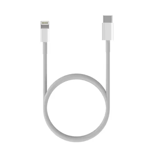 Cable USB 2.0 USB-C A Lightning PD 2A, Lightning/M-USB-C/M, Blanco, 0.5 m - Imagen 3