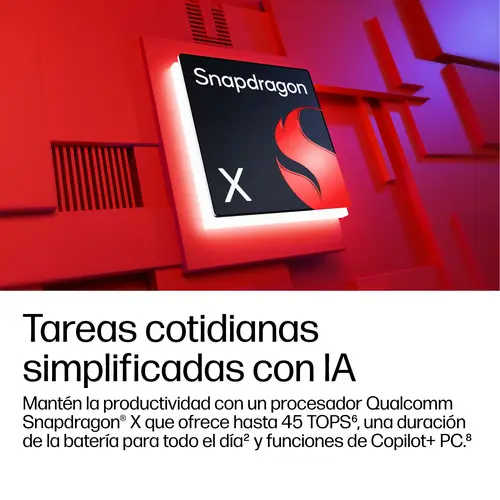 OmniBook 3 Laptop Next Gen AI 14-hz0010nsx Copilot+ PC Snapdragon X1-26-100 Portátil 35,6 cm (14") 2K 16 GB LPDDR5x-SDRAM 1 TB SSD Wi-Fi 6E (802.11ax) Windows 11 Home Plata - Imagen 7