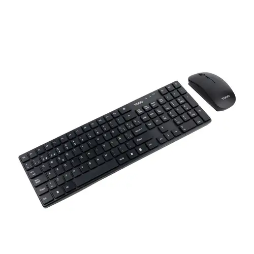Teclado + Ratón slim inalámbricos, Negro - Imagen 1