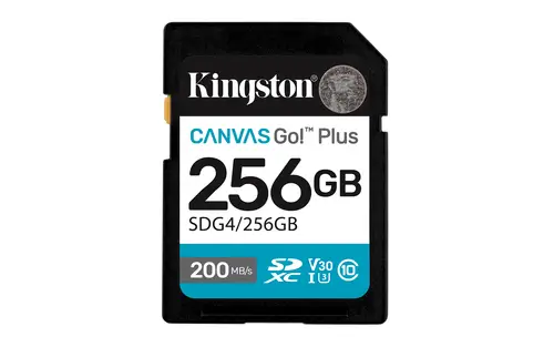 Canvas Go! Plus 256GB SDXC Canvas Go Plus Gen4 200MB/s C10 UHS-I U3 V30 - Imagen 1