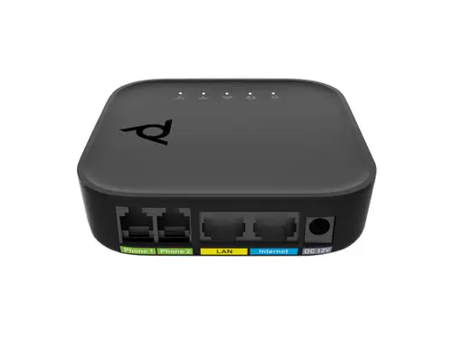 Adaptador VoIP de puerto de voz Poly ATA 402 2FXS con Open SIP y fuente de alimentación - Imagen 2
