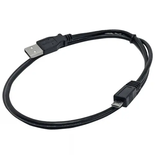 Cable Adaptador de 1m USB A Macho a Micro USB B Macho para Teléfono Móvil Carga y Datos - Negro - Imagen 4