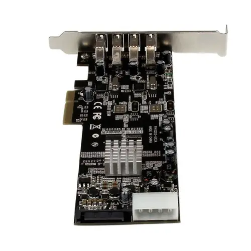 Adaptador Tarjeta PCI Express PCI-E 4 Puertos USB 3.0 UASP Bus Doble con Alimentación Molex SATA - Imagen 4