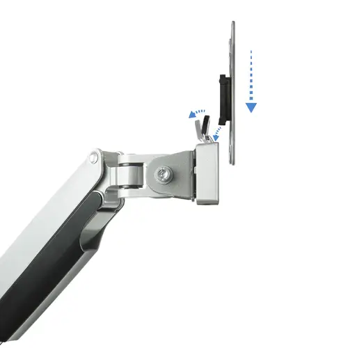 Soporte de Mesa Giratorio e Inclinable para 2 Pantallas (Monitor / TV Plasma / LCD / LED) 13  32, de Dos Brazos, Plata - Imagen 7
