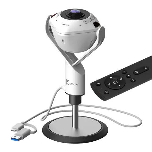 JVU368-N Cámara web con altavoz alimentado por IA de 360° - Imagen 2