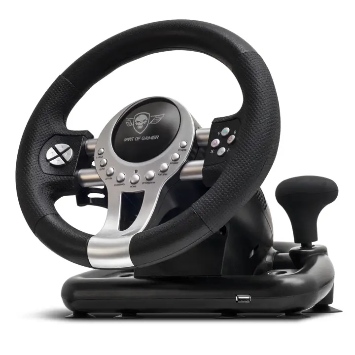 Race Wheel Pro 2 Negro, Plata USB Volante + Pedales Digital PC, PlayStation 4, Playstation 3, Xbox One