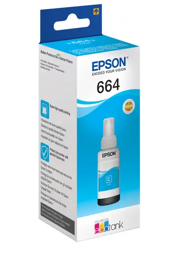 664 Ecotank Cyan ink bottle (70ml) - Imagen 2