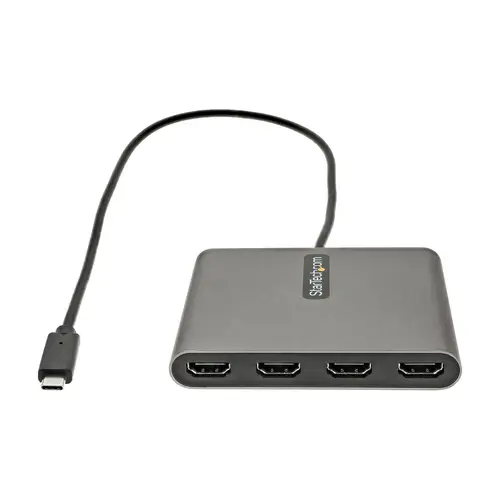 Adaptador USB-C a 4 Puertos HDMI - Tarjeta Gráfica y de Vídeo Externa - Dongle Llave USB Tipo C a 4x HDMI - 1080p a 60Hz - Conversor Multimonitor USB a HDMI - Solo para Windows - Imagen 3