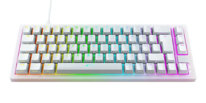 K5 COMPACT RGB teclado Juego USB QWERTY Español Negro, Blanco