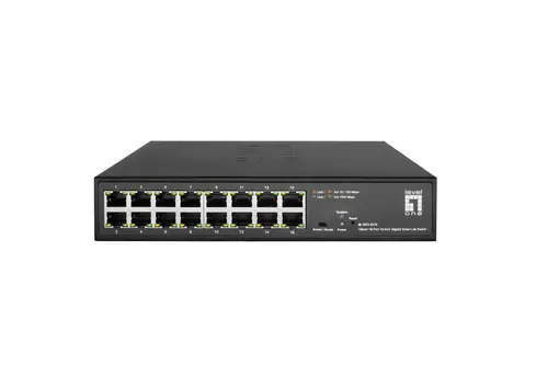 GES-2216 switch Gestionado L2 Gigabit Ethernet (10/100/1000) Negro - Imagen 1