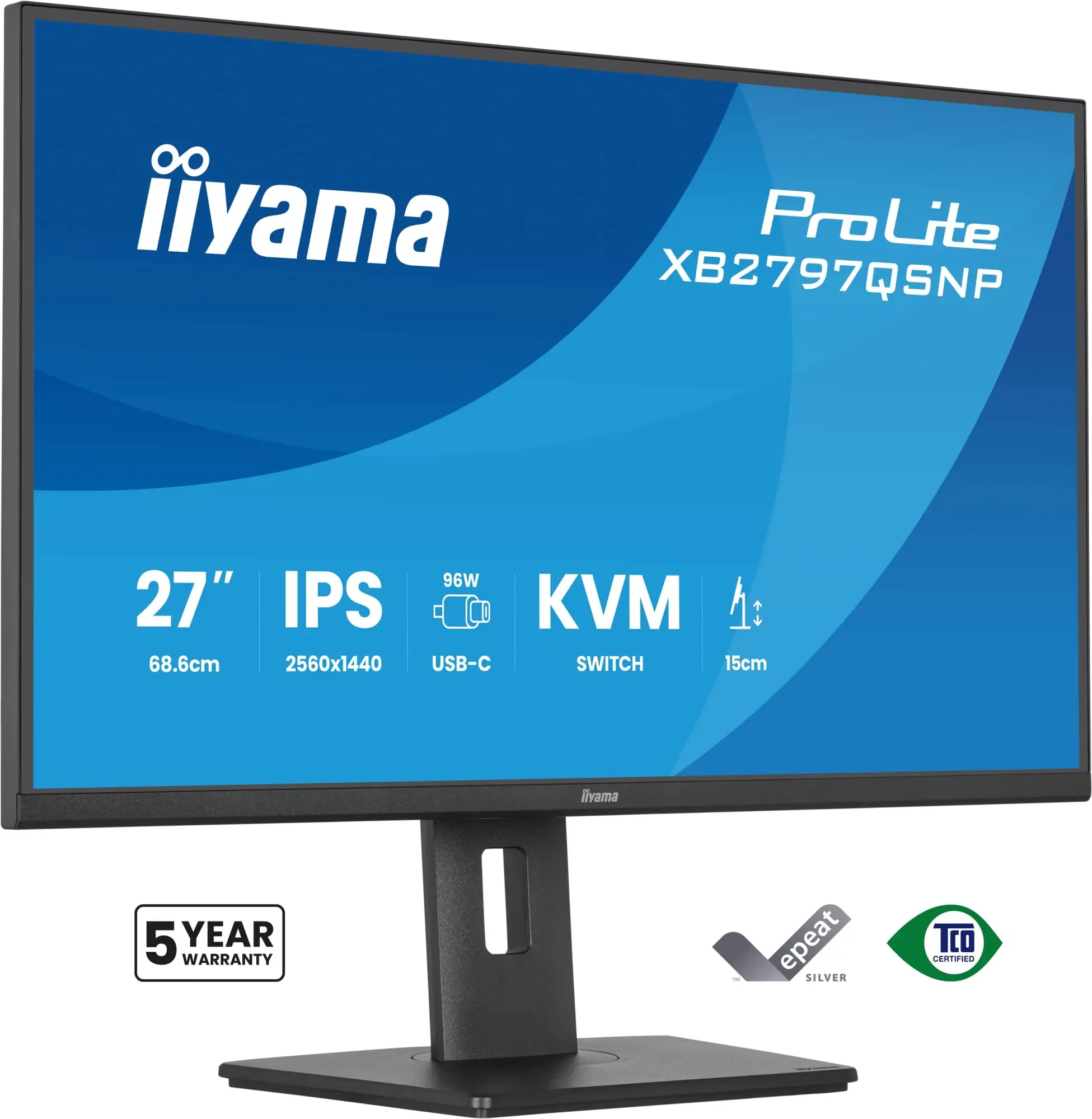 ProLite XB2797QSNP-B1 pantalla para PC 68,6 cm (27") 2560 x 1440 Pixeles Quad HD LED Negro