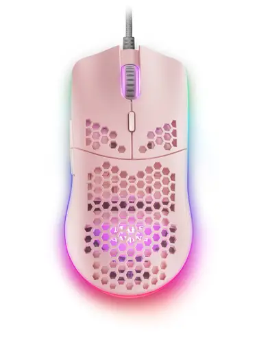 MMAX, Ratón Ultraligero 69g, Óptico 12400DPI, Chroma RGB, Soft, Rosa - Imagen 3