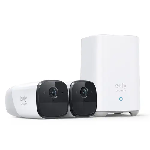 Camaras de Vigilancia eufyCam 2 Pro, 2K Cámara IP Exterior, 365 días de batería, Compatible con HomeKit, protección IP67, visión Nocturna, Juego de 2 cámaras, sin Tarifa mensual - Imagen 1
