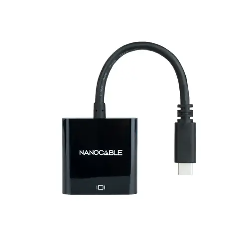 Conversor USB-C a VGA, USB-C/M-VGA/H, Negro, 10 cm - Imagen 2