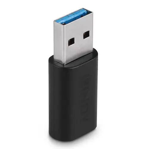 41904 cambiador de género para cable USB 3.2 Type A USB 3.2 Type C Negro - Imagen 1
