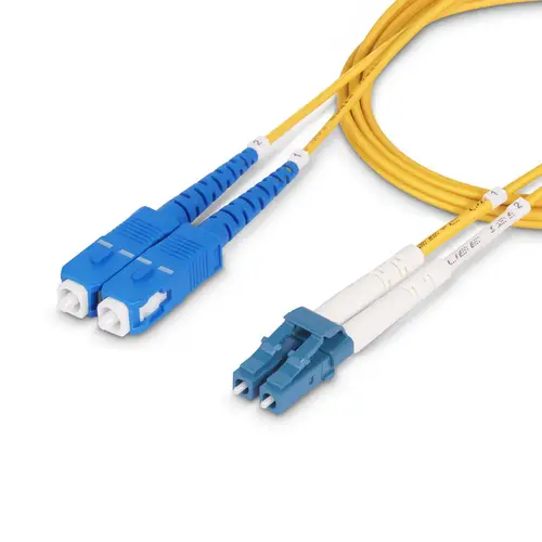 Cable de Fibra Óptica LC a SC (UPC) OS2 Monomodo 9/125µm 100G LSZH Dúplex de 10m - Low Insertion Loss - Resistente a Dobleces - Cable de Conexión de Parcheo LSZH - Imagen 7