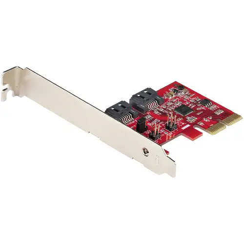 Tarjeta PCIe SATA - Tarjeta PCI Express Controladora de 2 Puertos SATA de 6Gbps - Perfil Completo o Bajo - Adaptador PCI Express a SATA - SATA RAID ASM1062R - Imagen 1